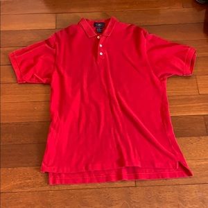 Red short sleeve polo simple wear size large clean